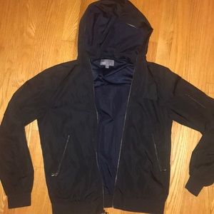 Vince black hooded jacket